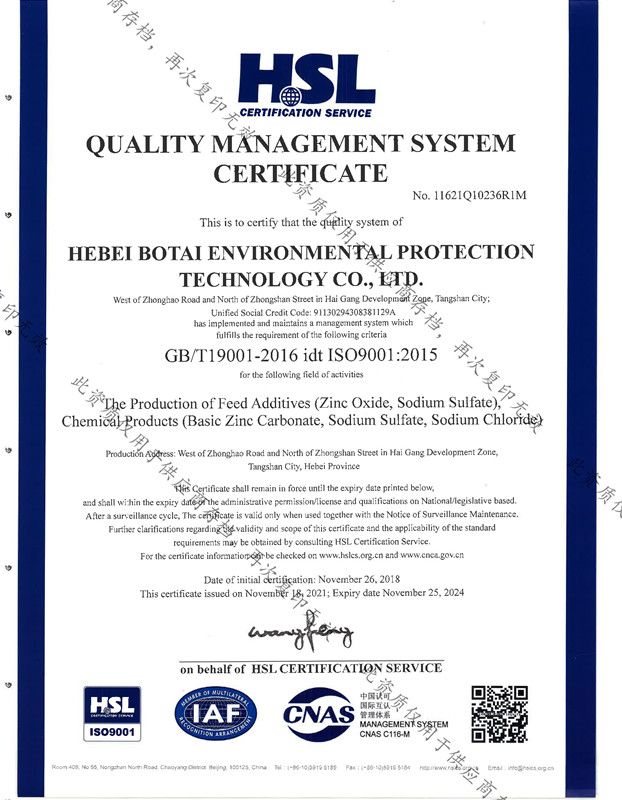 ZINC OXIDE ISO9001